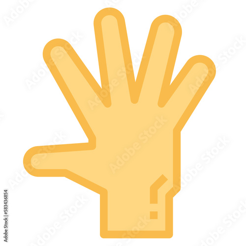 hand flat icon style