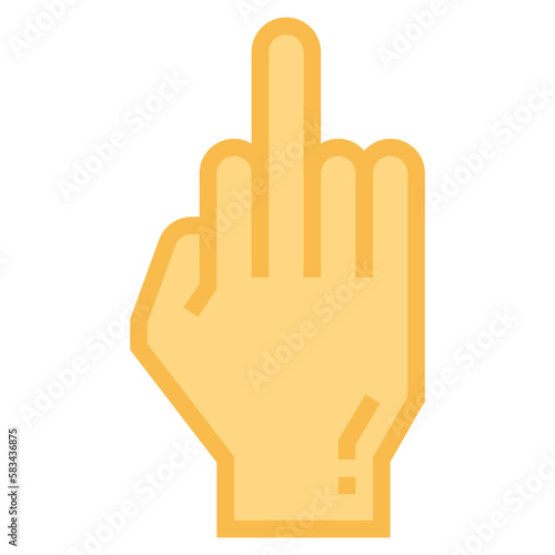 hand flat icon style