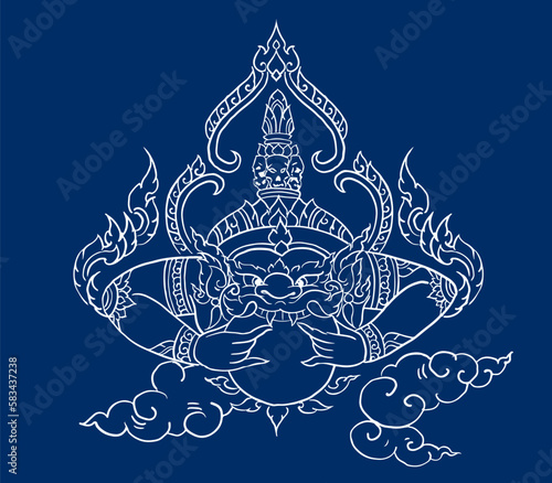 abstract background of Rahu and the moon vector for card illustration decoration