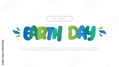 Earth day banner poster iso...