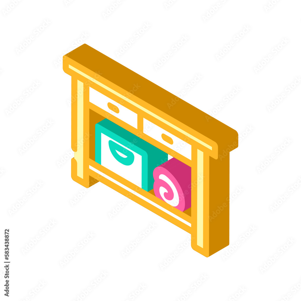 table bathroom interior isometric icon vector illustration table bathroom interior isometric icon vector illustration