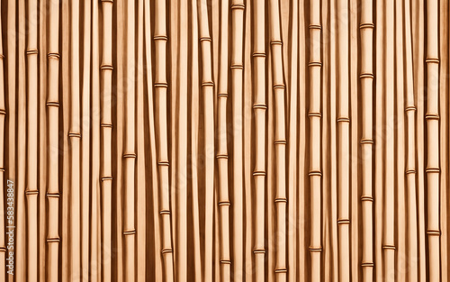 Dry bamboo stems. Bamboo thickets  decorative scenic background. Generative AI