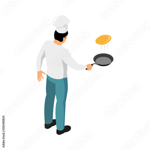 Isometric Chef Illustration