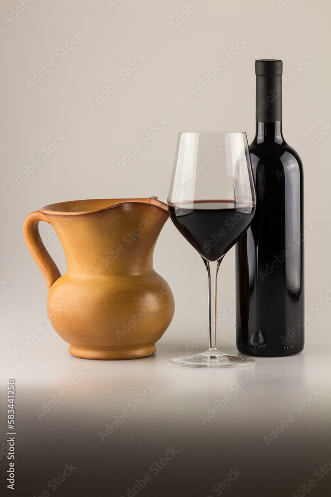 wine bottle and glass red wine wine bottle and glass red wine