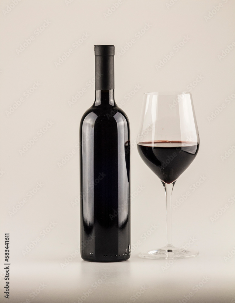 wine bottle and glass red wine wine bottle and glass red wine