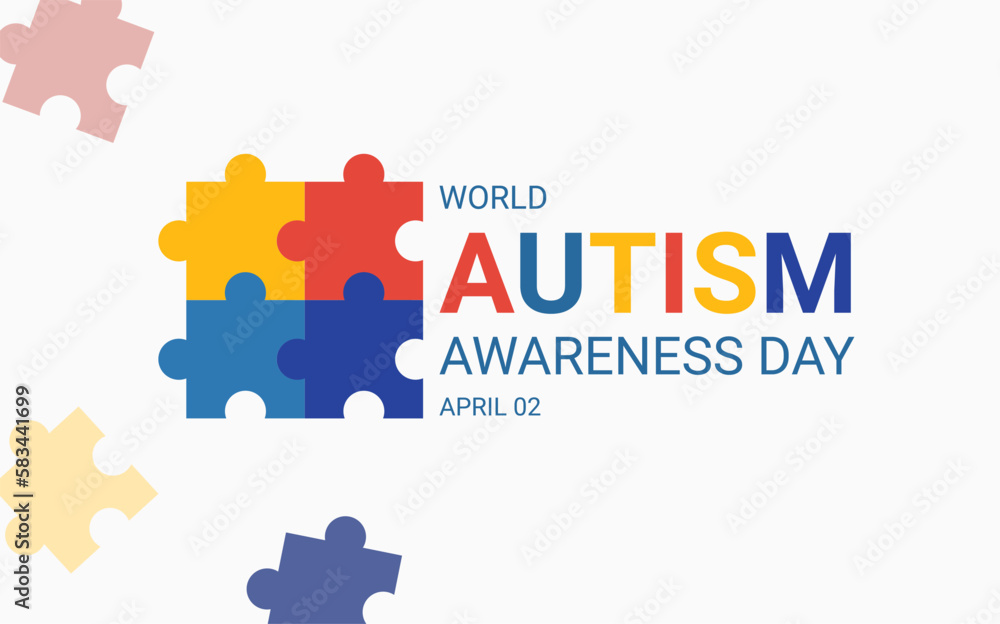 DESIGN OF WORLD AUTISM AWARENESS DAY. SUITABLE FOR BACKGROUND, POSTER, STICKER, SOCIAL MEDIA DESIGN OF WORLD AUTISM AWARENESS DAY. SUITABLE FOR BACKGROUND, POSTER, STICKER, SOCIAL MEDIA