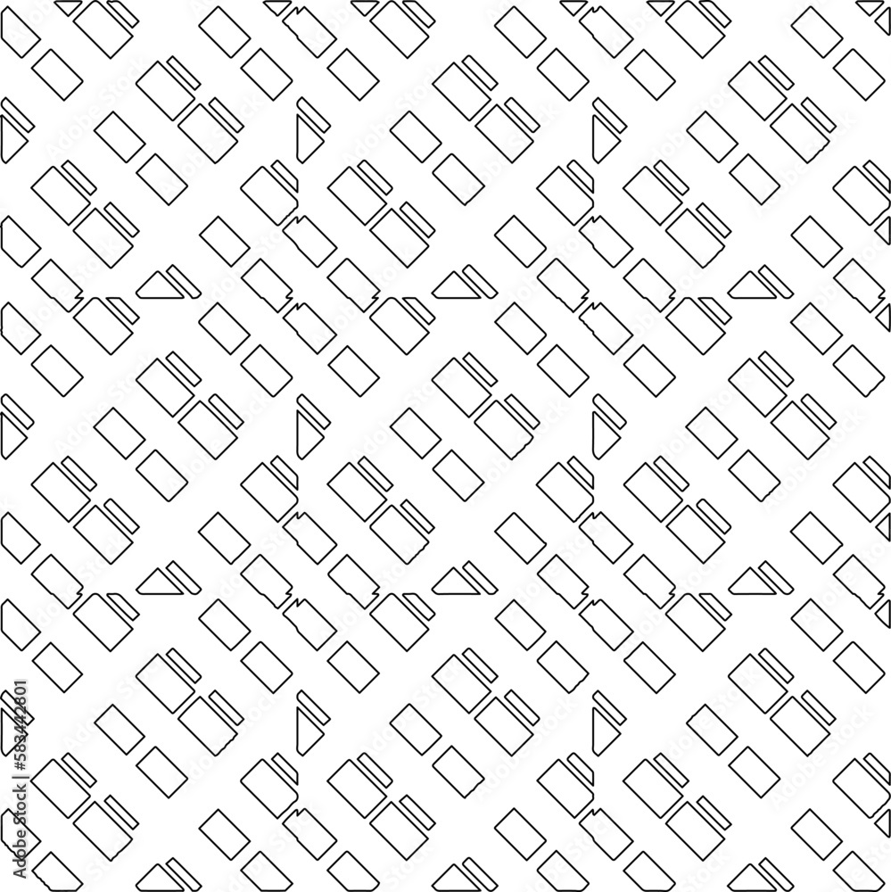 Monochrome ornamental texture with smooth linear shapes, zigzag lines, lace pattern.Abstract geometric black and white pattern for web page, textures, card, poster, fabric, textile. Monochrome ornamental texture with smooth linear shapes, zigzag lines, lace pattern.Abstract geometric black and white pattern for web page, textures, card, poster, fabric, textile.
