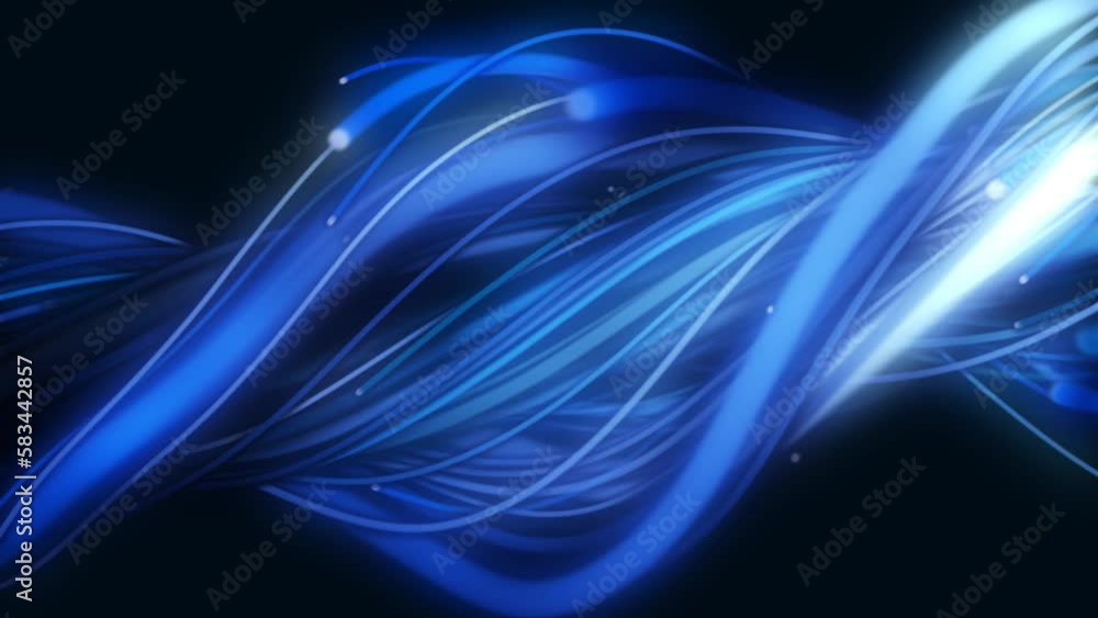 Glowing blue animated background, computer screensaver. Pattern of ...