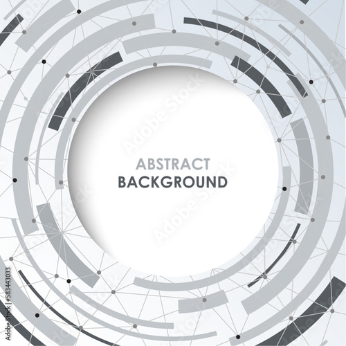 Abstract background with circuit design board and circle pointer