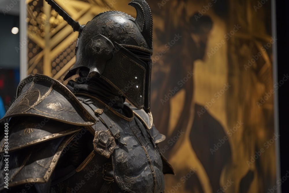 Shining Knight: Armor Display in Front of Bokeh Backgroundgenerative ai illustration
Shining Knight: Armor Display in Front of Bokeh Backgroundgenerative ai illustration