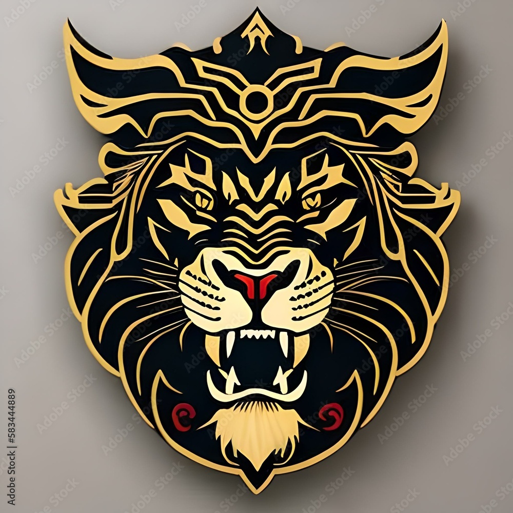 lion head mascot logo