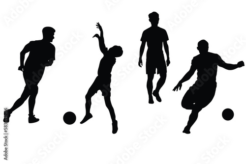 Vector Football silhouette illustration EPS
