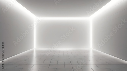 Wallpaper Mural 3D white intricate room. Beautiful abstract architecture background. Modern Geometric Wallpaper. Futuristic Design. Textured background for presentation.  Torontodigital.ca