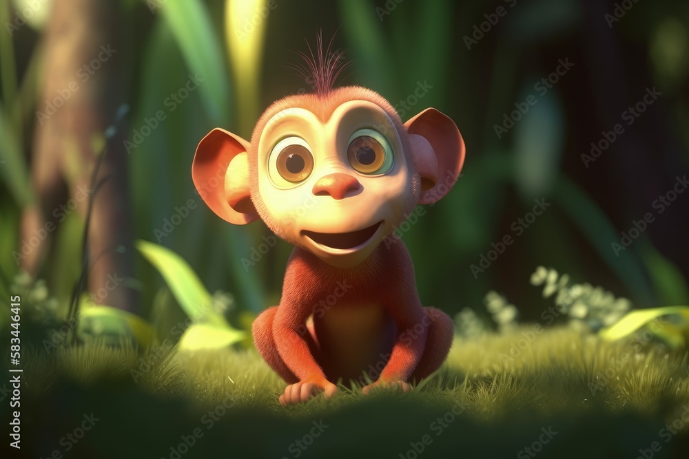 a cute adorable baby cartoon Monkey generative ai illustration in the style of a children-friendly cartoon animation style
a cute adorable baby cartoon Monkey generative ai illustration in the style of a children-friendly cartoon animation style
