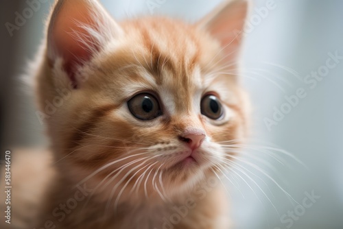 Cute adorable cat generative ai illustration  © Ecleposs