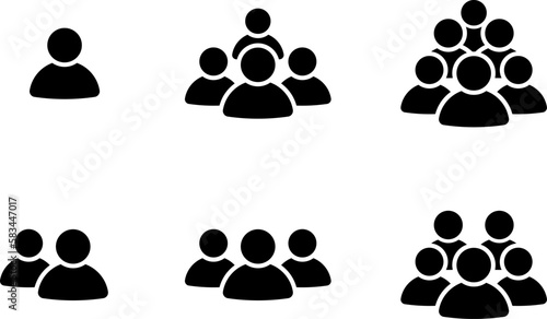 People group icon. Team of worker. User profile symbol. Group of people or group of users. Persons symbol. Vector.