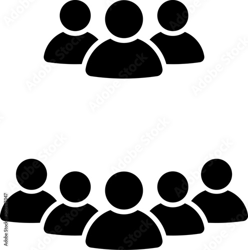 People group icon. Team of worker. User profile symbol. Group of people or group of users. Persons symbol. Vector.