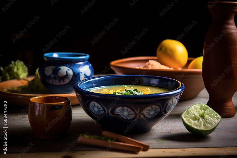 Colombian Ajiaco Soup: Saturated Homemade Chicken and Potato Soup. Generative AI Colombian Ajiaco Soup: Saturated Homemade Chicken and Potato Soup. Generative AI