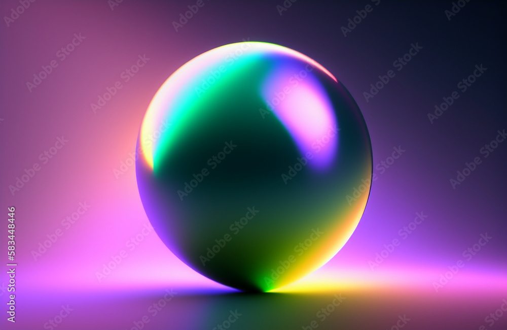 Illustration of two round mirrors placed on a table created with Generative AI technology Illustration of two round mirrors placed on a table created with Generative AI technology