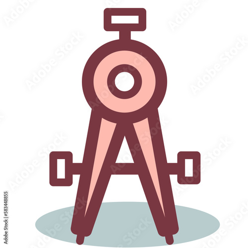 math tool compass vector icon