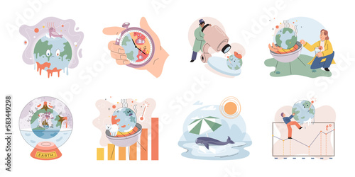 Climate change weather global greenhouse warming risks metaphor concept. Save planet. Compared planet with renewable eco resources consumption global warmings burning alternative. Environment Day