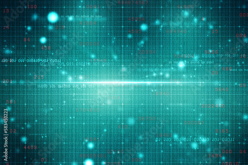 Wallpaper Mural 2d illustration Abstract futuristic electronic circuit technology background Torontodigital.ca