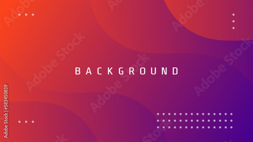Abstract gradient purple and orange fluid background. Dynamic shape composition. eps10 vector