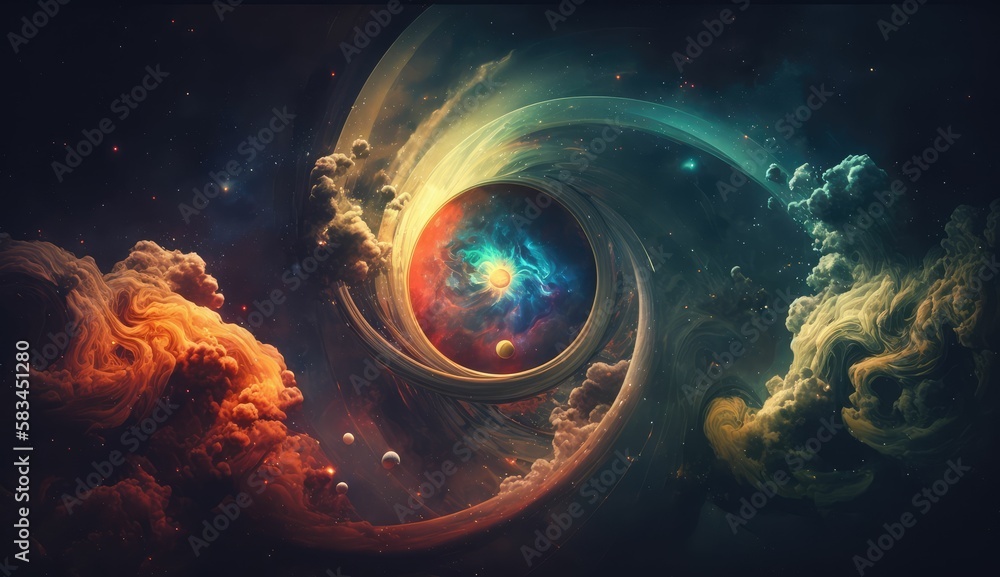 abstract fractal colorful background, generative AI abstract fractal colorful background, generative AI