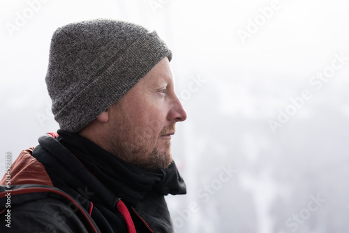 Man in winter