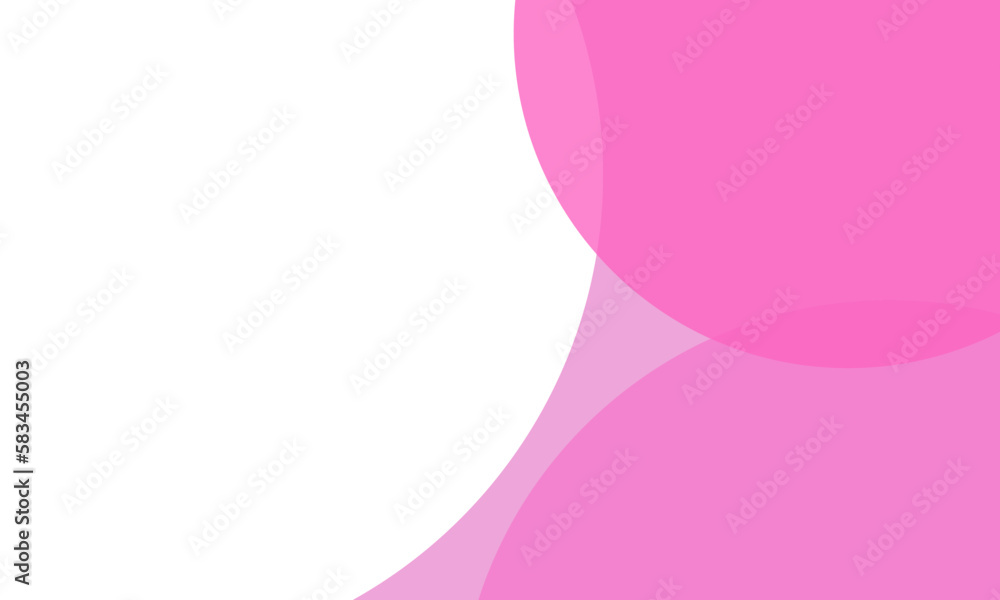 Pink color circles background with overlap layer. For wallpaper, cover, banner, poster, placard and presentation. Pink abstract background for business card and flyer template, vector illustration 