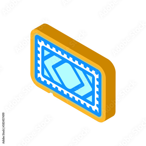 aluminum sheet pan kitchen cookware isometric icon vector illustration