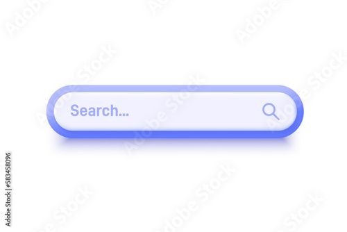Free Download Search bar. Realistic 3d design In plastic cartoon style. Icon isolated on white background. Modern vector illustration. - GFXLoad