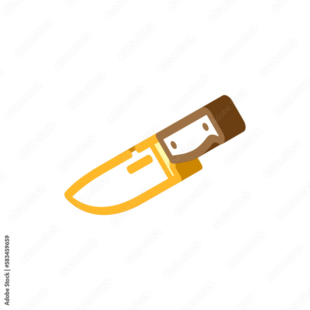 chef knife kitchen cookware isometric icon vector illustration chef knife kitchen cookware isometric icon vector illustration