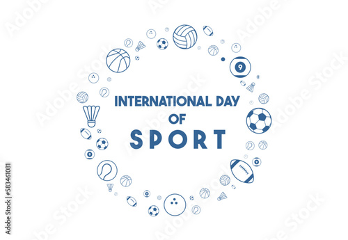 Sports Day For Development And Peace Vector Illustration. Suitable for greeting cards, posters and backgrounds. clean and simple.