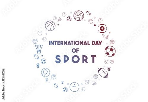 Sports Day For Development And Peace Vector Illustration. Suitable for greeting cards, posters and backgrounds. clean and simple.
