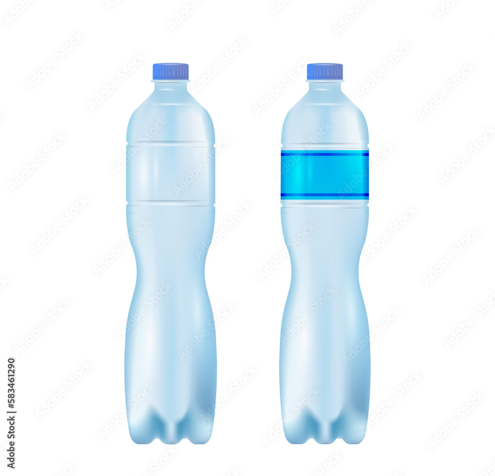Realistic layout of an empty plastic bottle for mineral water. Vector illustration, 3d.
Realistic layout of an empty plastic bottle for mineral water. Vector illustration, 3d.