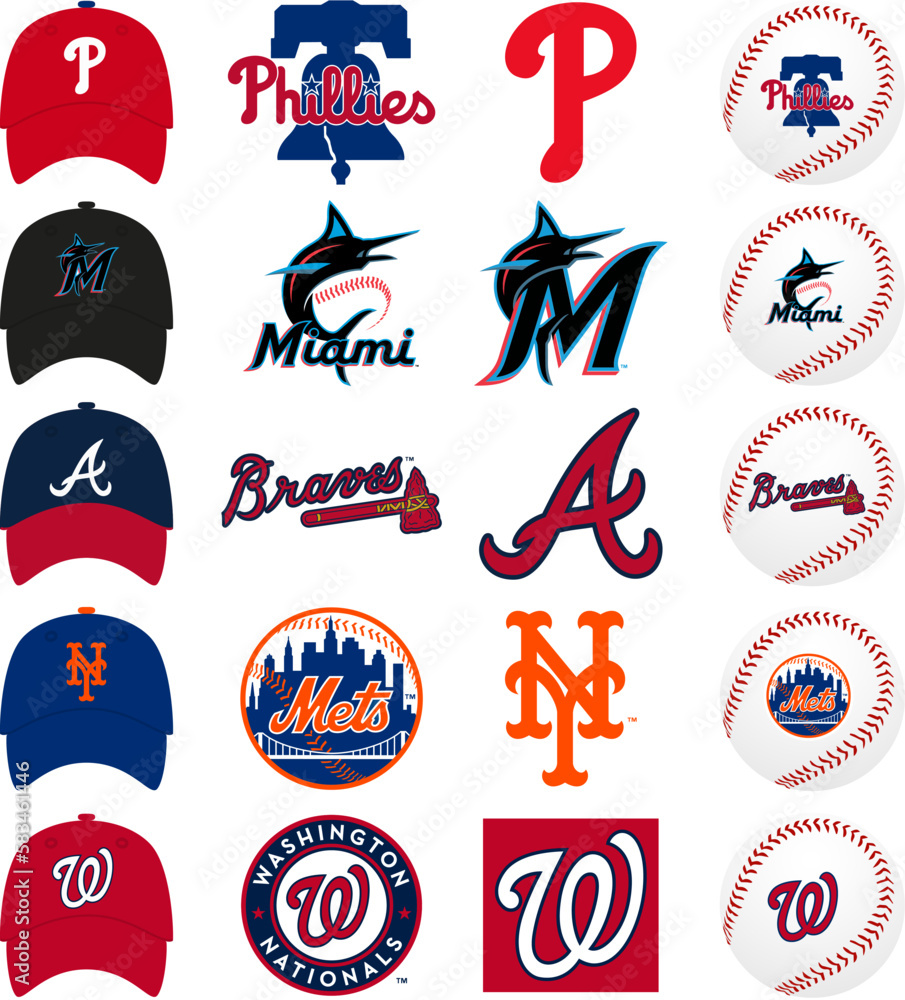 Major League Baseball MLB. National League NL. NL East
