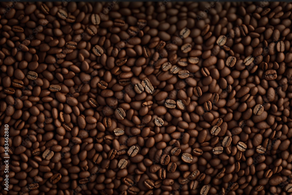 Roasted coffee beans background. Texture of coffee beans. generated ai Roasted coffee beans background. Texture of coffee beans. generated ai
