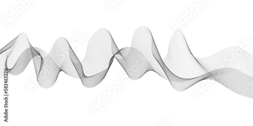 Wallpaper Mural Abstract grey smooth element swoosh speed wave modern stream background. Abstract wave line for banner, wallpaper background with wave design. Vector illustration Torontodigital.ca