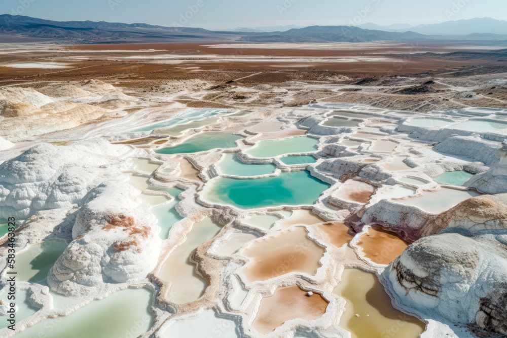 Lithium mining refinery. Generative AI.