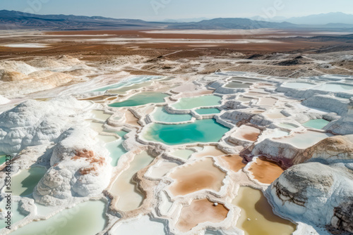Obraz na płótnie Lithium mining refinery. Generative AI. w salonie