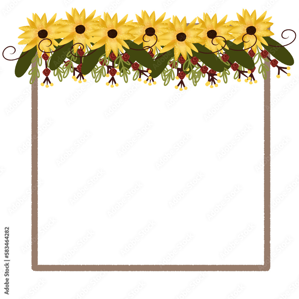 Obraz premium Beautiful flower frame