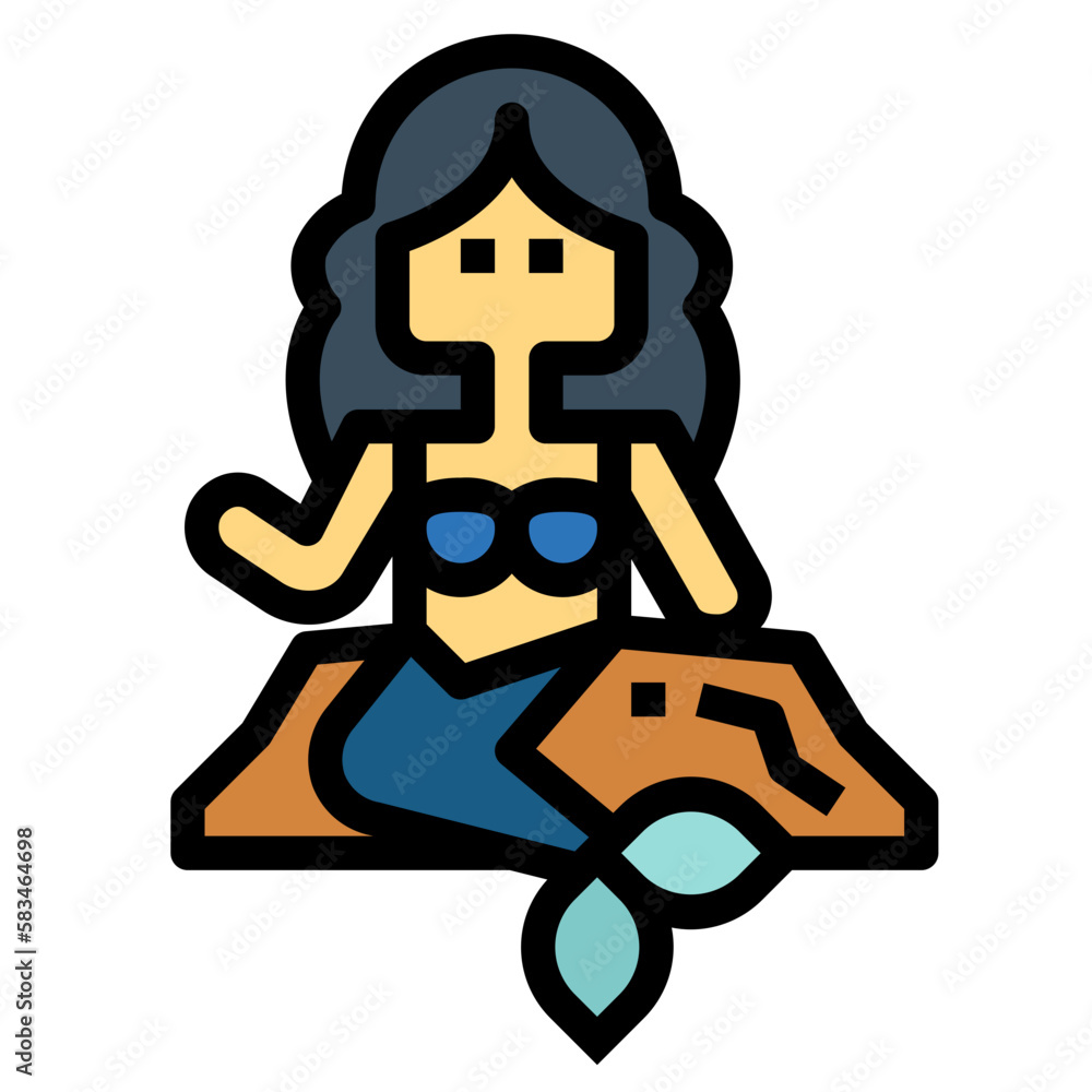 mermaid filled outline icon style mermaid filled outline icon style