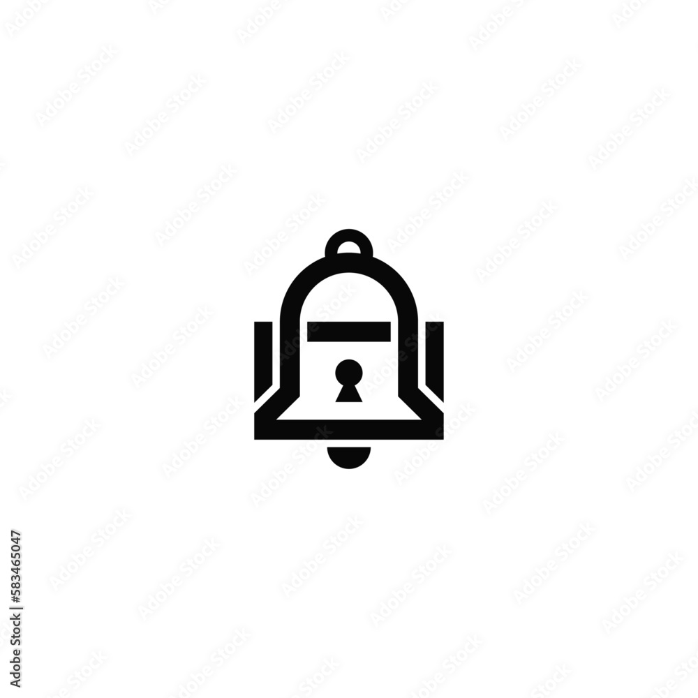 Bell and padlock combination. Logo design. Bell and padlock combination. Logo design.