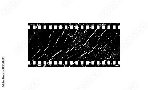Vintage style 35mm film strip retro vintage vector design on white background. Retro film reel symbol illustration to use in photography, television, cinema, photo frame.
