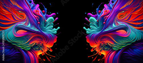 Colorful abstract background. Created using generative AI tools © misu