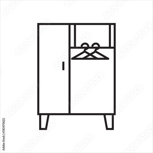 wardrobe icon vector illustration symbol