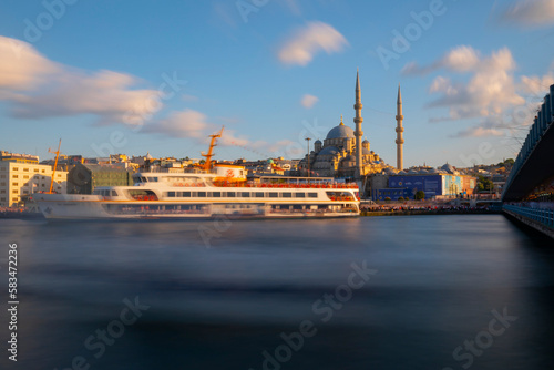 Istanbul view over the Galata Bridge.