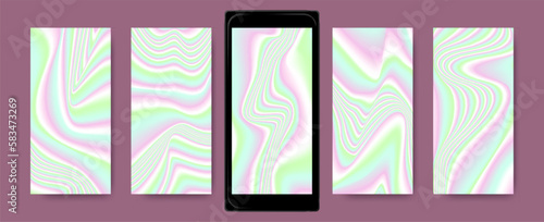 Abstract colorful holograph...