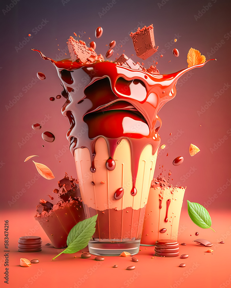 Ilustrace ???Chocolate Parfait National Chocolate Parfait Day Monday 1